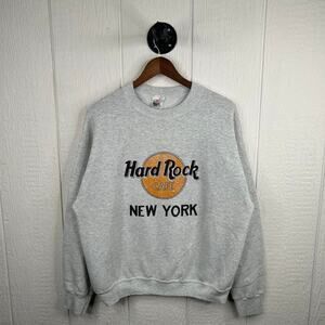Vintage 90’s Grey Hard Rock Cafe New York Crewneck Size Large